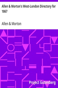 Allen & Morton's West-London Directory for 1867 — Allen & Morton cover