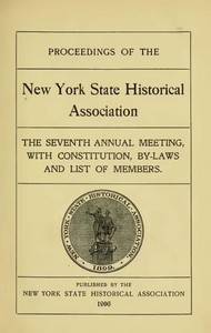 Proceedings of the New York Historical Association [1906] — New York State Historical Association. Meeting cover