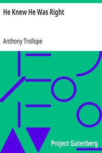 He Knew He Was Right — Anthony Trollope cover