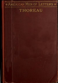 Henry D. Thoreau — F. B. (Franklin Benjamin) Sanborn cover
