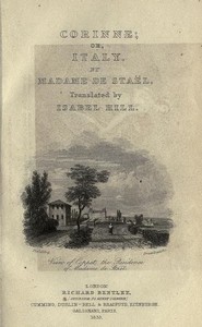 Corinne; or, Italy cover