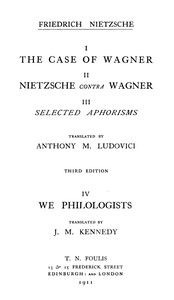 The Case of Wagner: Complete Works, Volume 8 — Friedrich Wilhelm Nietzsche cover