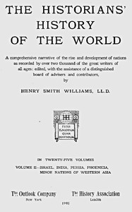The historians' history of the world in twenty-five volumes, volume 02 : $b Israel, India, Persia, Phoenicia, Minor Nations of Western Asia — Anonymous cover