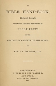 A Bible Hand-Book cover
