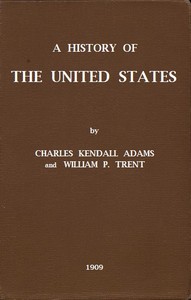 A History of the United States — Charles Kendall Adams cover
