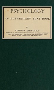 Psychology: an elementary text-book — Hermann Ebbinghaus cover