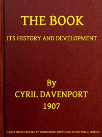 The Book: Its History and Development — Cyril Davenport cover