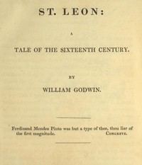 St. Leon: A Tale of the Sixteenth Century cover
