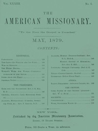 The American Missionary — Volume 33, No. 05, May, 1879 — Various cover