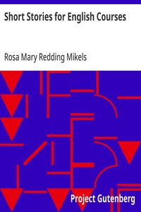 Short Stories for English Courses — Anonymous cover