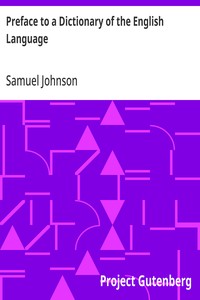 Preface to a Dictionary of the English Language — Samuel Johnson cover