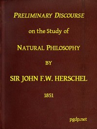 Preliminary Discourse on the Study of Natural Philosophy — John F. W. (John Frederick William) Herschel cover