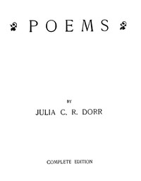 Poems — Julia C. R. (Julia Caroline Ripley) Dorr cover