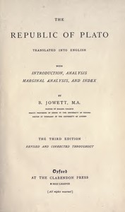 The Republic of Plato — Plato cover
