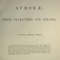 Auroræ: Their Characters and Spectra — J. Rand Capron cover