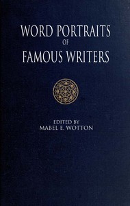 Word Portraits of Famous Writers — Anonymous cover