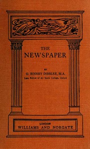 The Newspaper — George Binney Dibblee cover