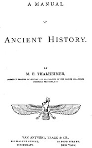 A Manual of Ancient History — M. E. (Mary Elsie) Thalheimer cover