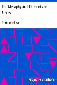 The Metaphysical Elements of Ethics — Immanuel Kant cover