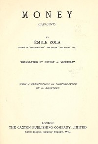 Money (L'Argent) — Émile Zola cover