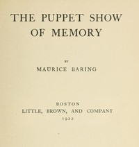 The Puppet Show of Memory — Maurice Baring cover