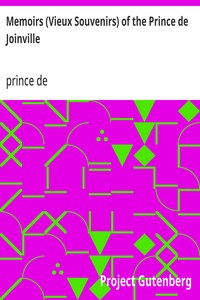 Memoirs (Vieux Souvenirs) of the Prince de Joinville — François-Ferdinand-Philippe-Louis-Marie d'Orléans, prince de Joinville cover