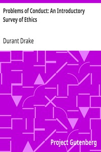 Problems of Conduct: An Introductory Survey of Ethics — Durant Drake cover