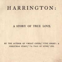 Harrington: A Story of True Love — William Douglas O'Connor cover