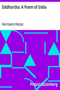 Siddhartha: A Poem of India — Hermann Hesse cover