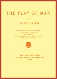The Play of Man — Karl Groos cover
