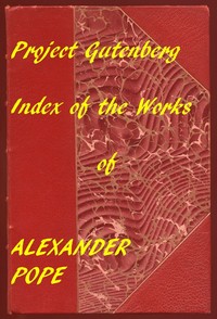 Index of the Project Gutenberg Works of Alexander Pope — Alexander Pope cover