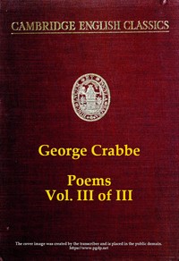 George Crabbe: Poems, Volume 3 (of 3) — George Crabbe cover