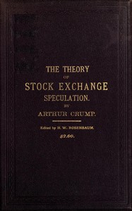 The Theory of Stock Exchange Speculation cover