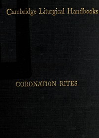 Coronation Rites — Reginald Maxwell Woolley cover
