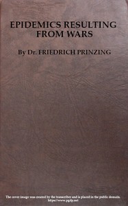 Epidemics Resulting from Wars — Friedrich Prinzing cover