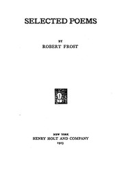 Selected Poems — Robert Frost cover