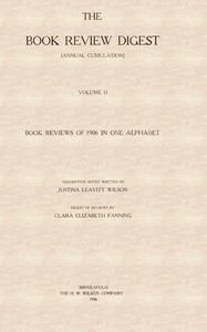 The book review digest, Volume 02, 1906 — Various cover