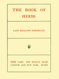 The Book of Herbs — Rosalind Northcote cover