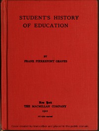 A student's history of education — Frank Pierrepont Graves cover