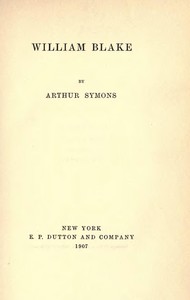 William Blake — Arthur Symons cover