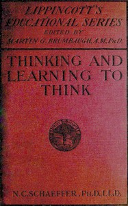 Thinking and learning to think — Nathan Christ Schaeffer cover