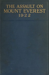 The Assault on Mount Everest, 1922 — C. G. Bruce cover