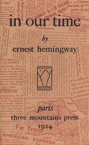 In our time — Ernest Hemingway cover