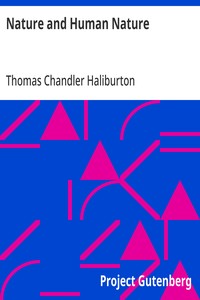Nature and Human Nature — Thomas Chandler Haliburton cover