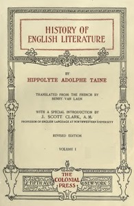 History of English Literature Volume 1 (of 3) — Hippolyte Taine cover