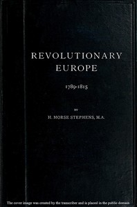 Revolutionary Europe, 1789-1815 cover