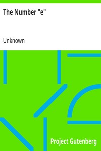 The Number "e" — Unknown cover