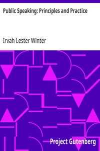 Public Speaking: Principles and Practice — Irvah Lester Winter cover