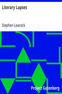 Literary Lapses — Stephen Leacock cover