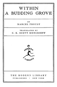 Within a Budding Grove — Marcel Proust cover